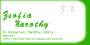 zsofia marothy business card