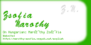 zsofia marothy business card